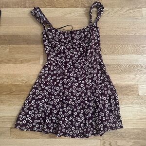 Reformation brown floral mini dress